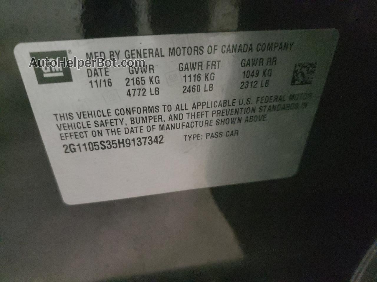 2017 Chevrolet Impala Lt Черный vin: 2G1105S35H9137342