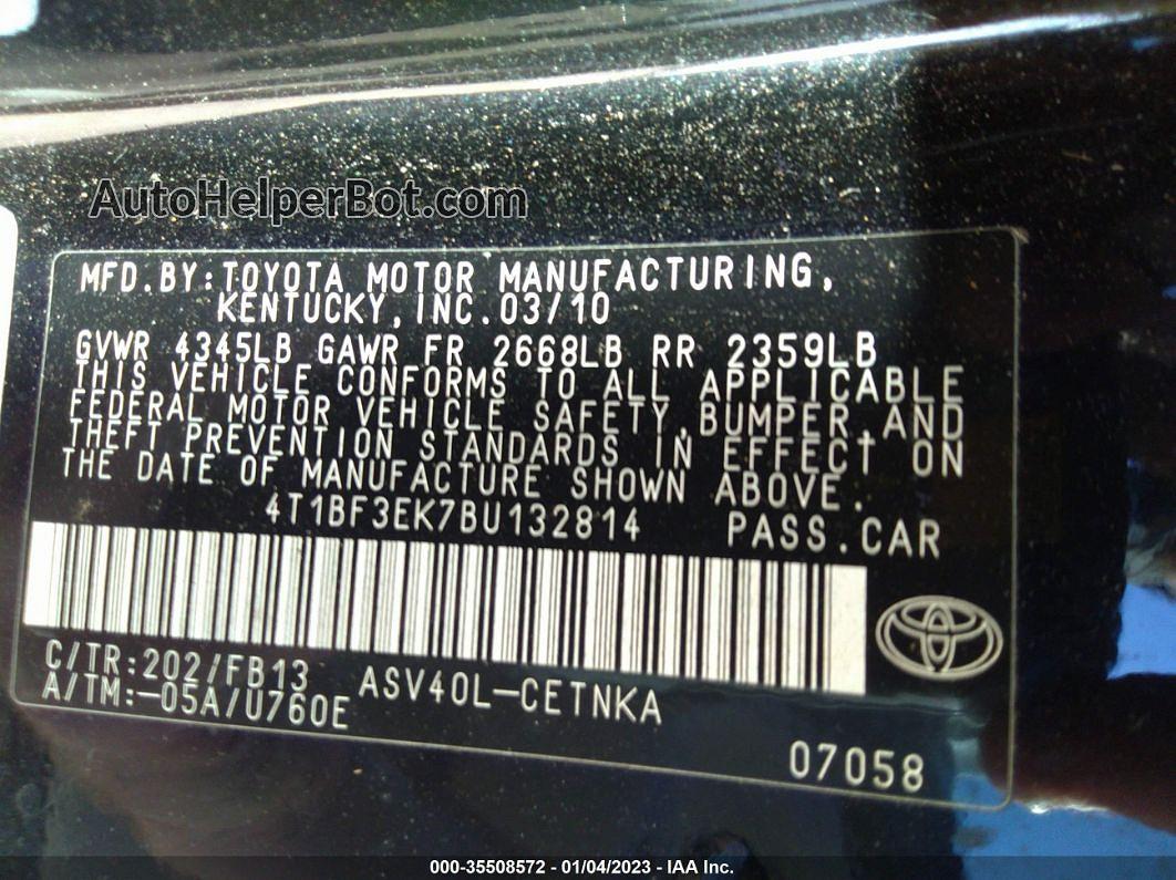 2011 Toyota Camry   Black vin: 4T1BF3EK7BU132814