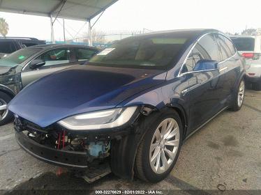 2016 Tesla Model X Темно-синий vin: 5YJXCBE21GF019132